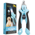Fida Dog Nail Clippers with LED Light Dog &Cat Nail Trimmer with Safety Guard & Nail File Razor Sharp Blades Pet Nail Trimmer/Clipper with Comfortable Ergonomic Handle (Batteries-Included)